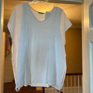 NWOT white shirt with flutter sides